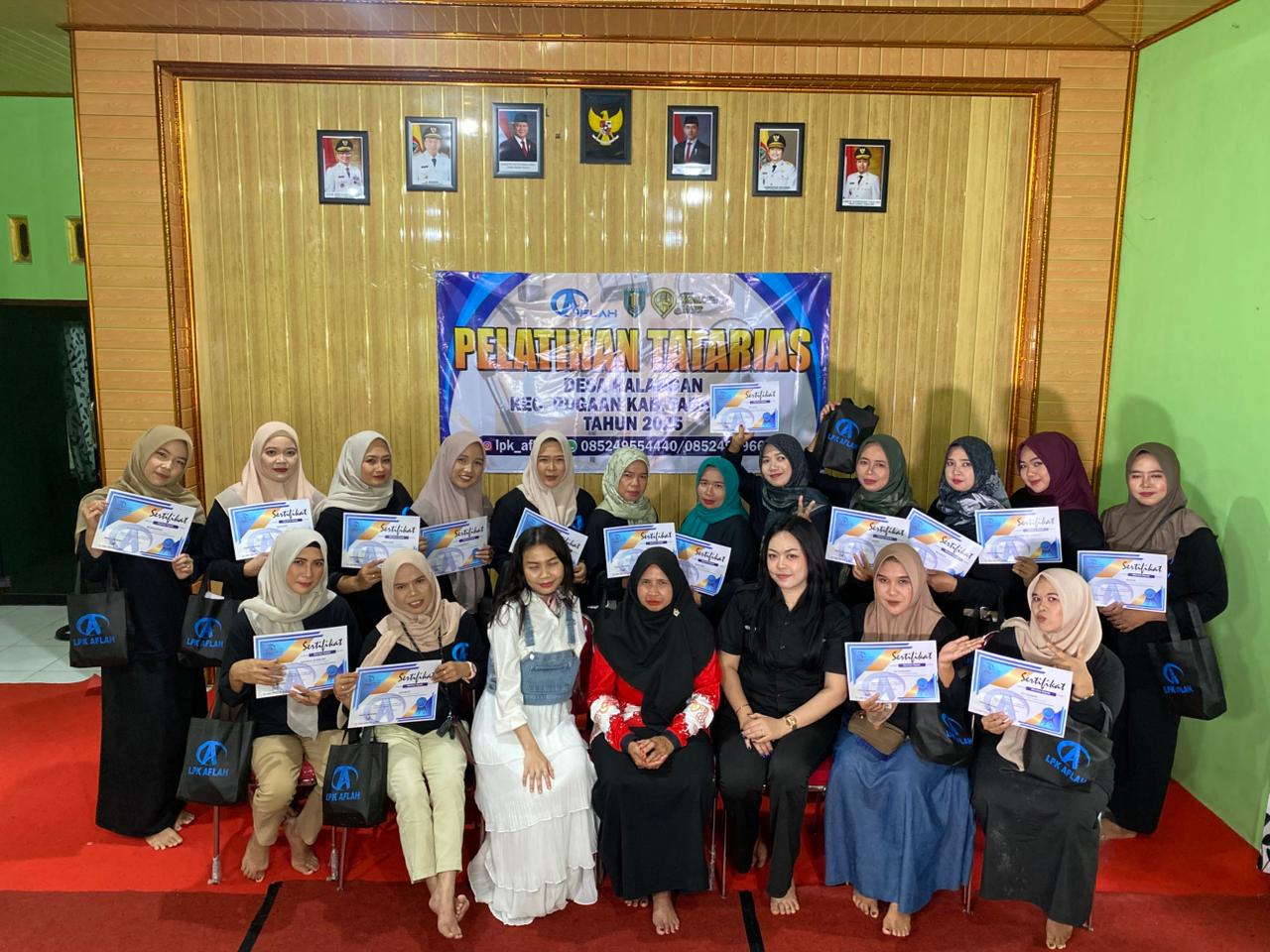 Dukung Program Bupati Tabalong Cetak Tenaga Terampil, Pemdes Halangan Adakan Pelatihan