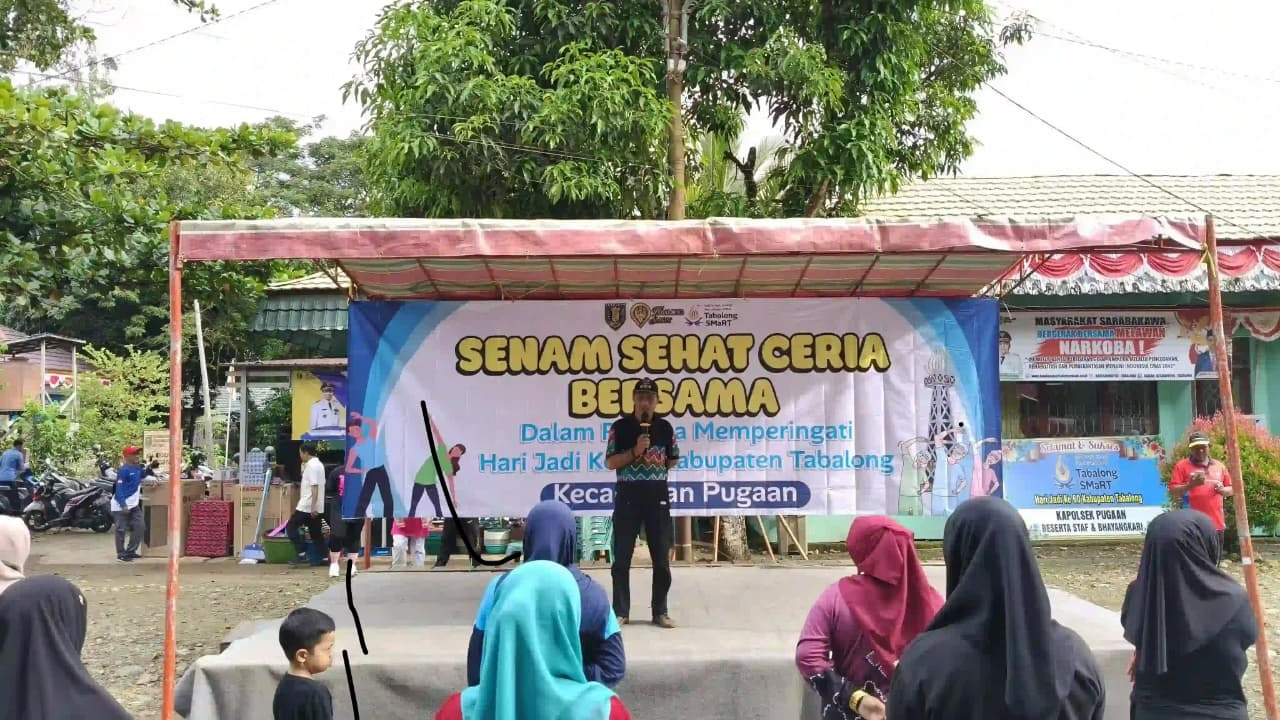 Kecamatan Pugaan Gelar Senam Sehat Ceria dalam Rangka HUT Tabalong ke-60