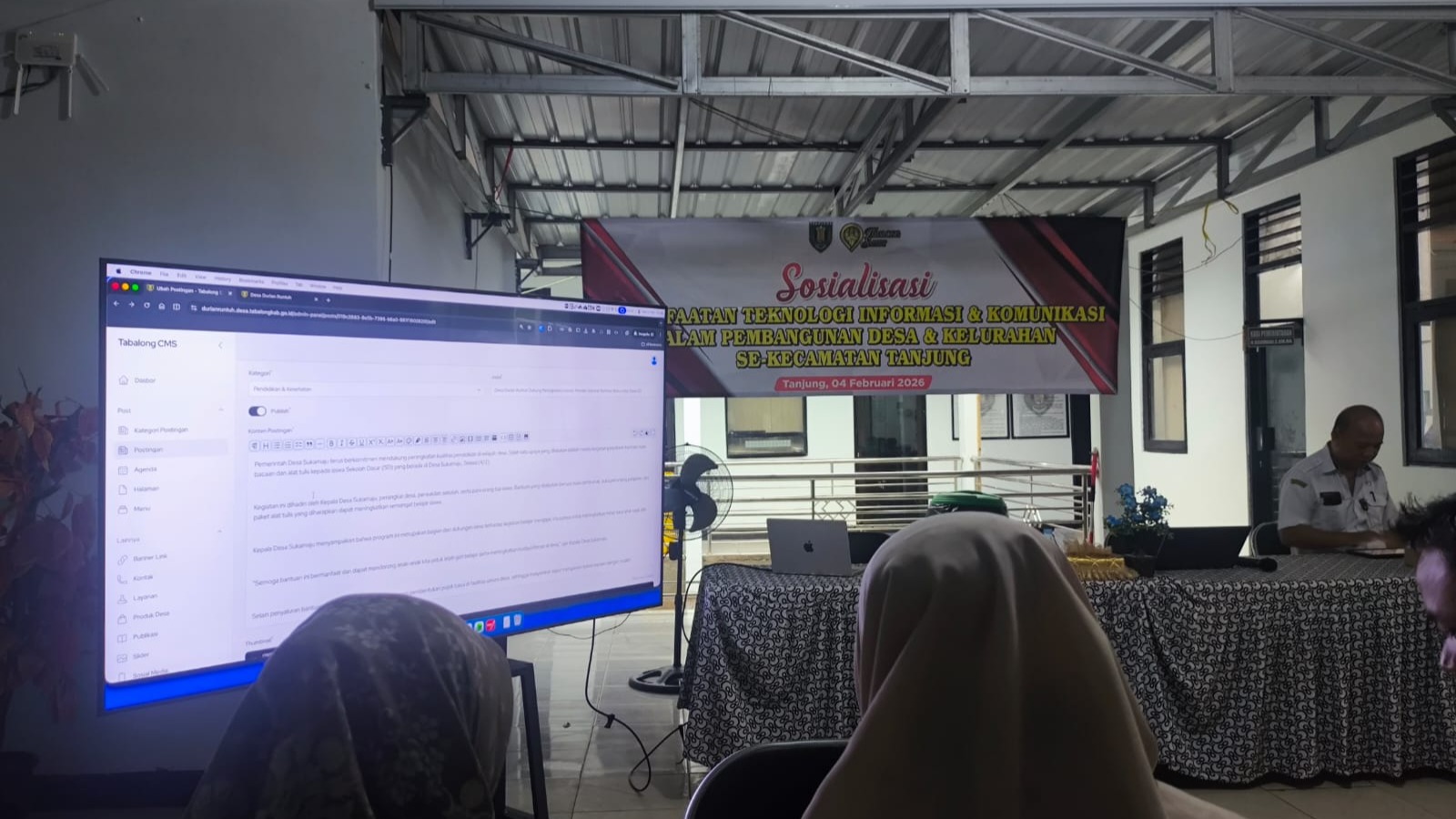 Aparat Desa Juai Mengikuti Sosialisasi Pemanfaatan TIK di Kecamatan Tanjung