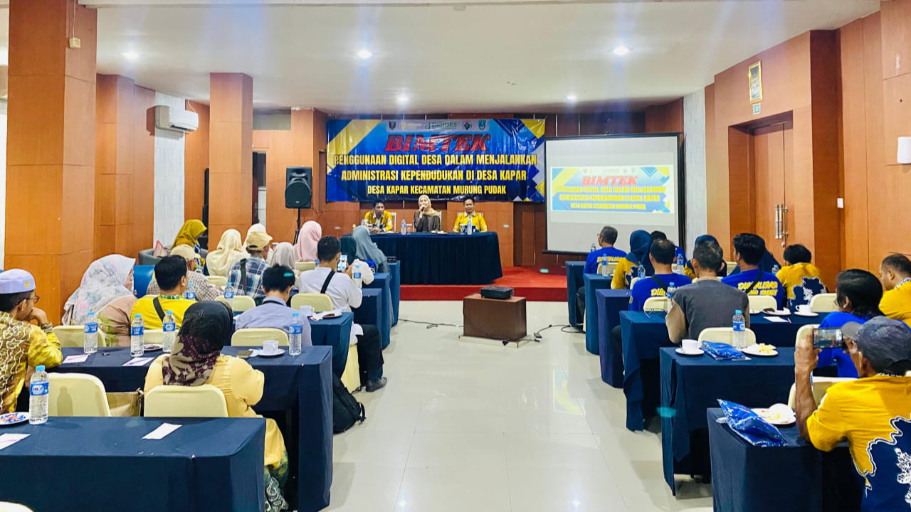 Seluruh LKD (Lembaga Kemasyarakatan Desa) Kapar Ikuti Bimtek Digital Desa untuk Administrasi Kependudukan