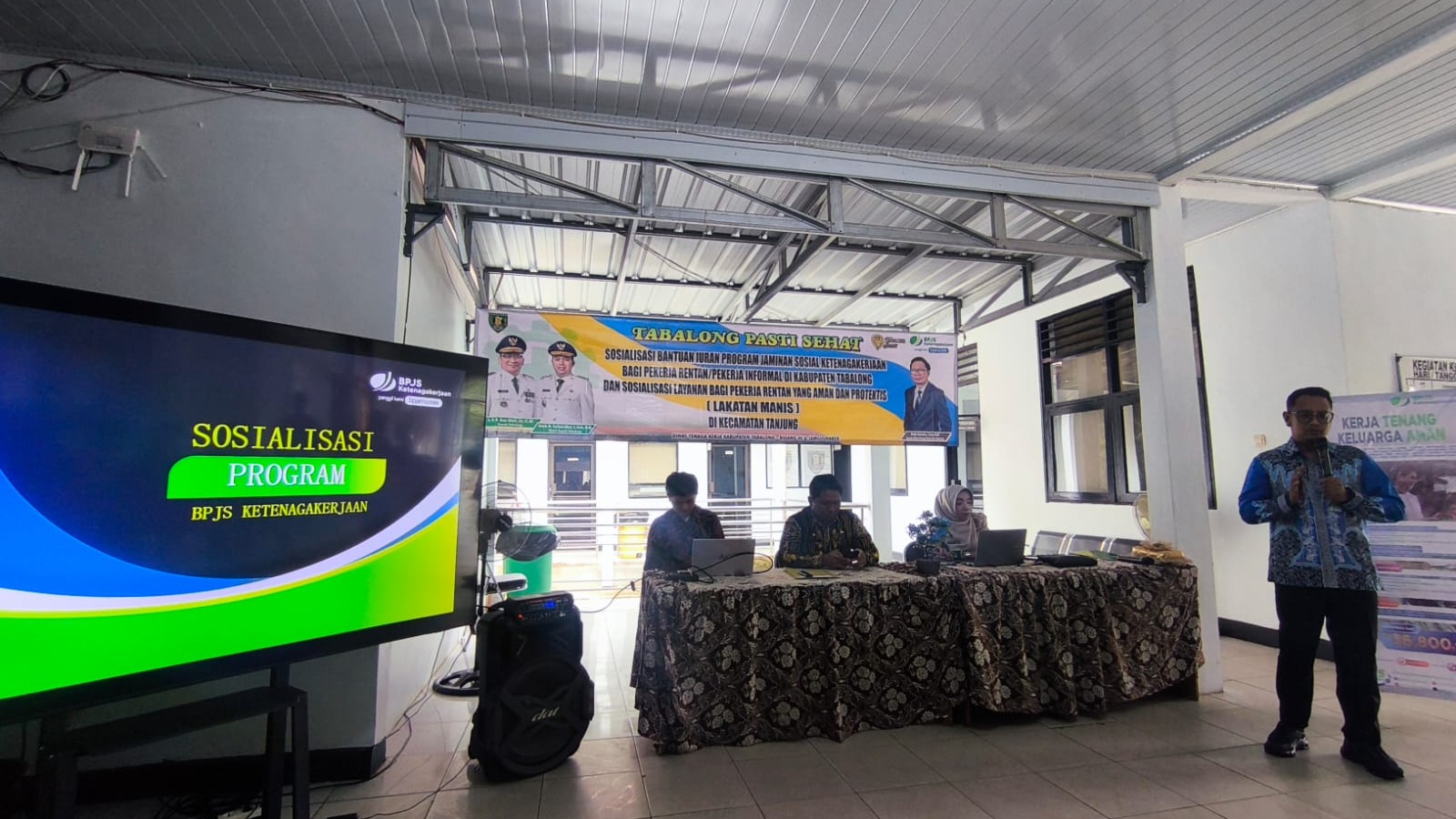 SOSIALISASI BANTUAN IURAN PROGRAM JAMINAN SOSIAL KETENAGAKERJAAN BAGI PEKERJA RENTAN  KABUPATEN TABALONG