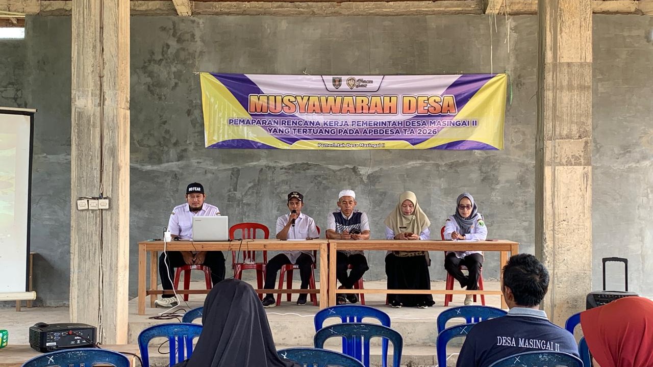 Pemaparan Rencana Kerja Pemerintah Desa Masingai II Yang Tertuang Pada APBDES Tahun 2026