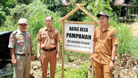 pemasangan batas desa