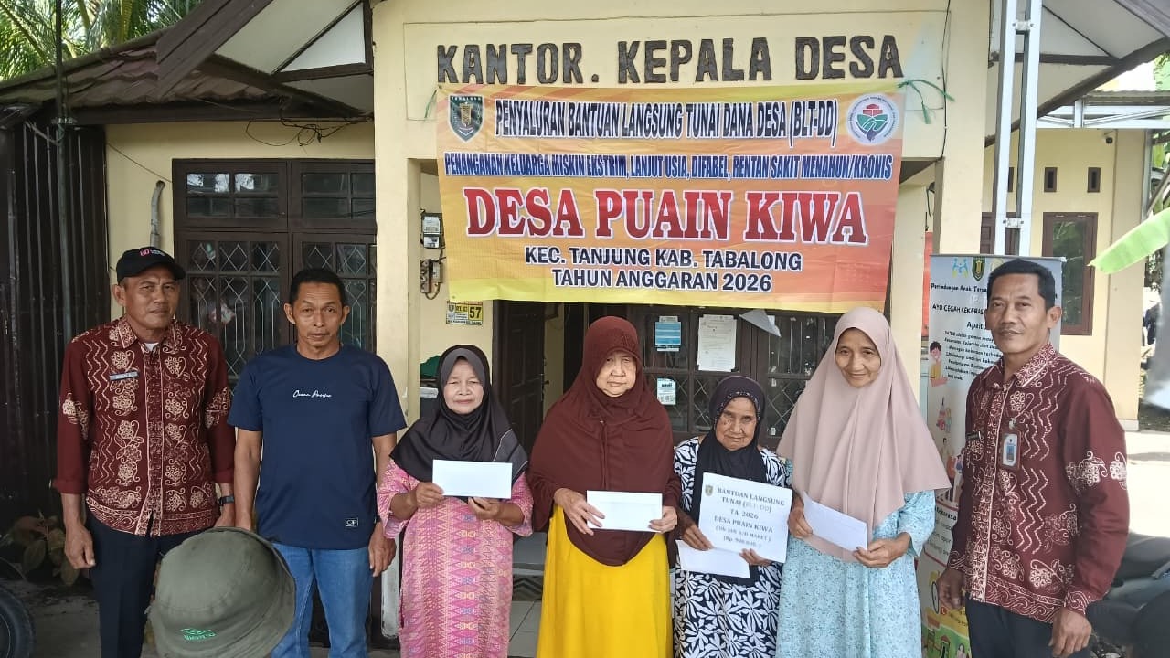 PEMERINTAH DESA PUAIN KIWA SALURKAN BANTUAN LANGSUNG TUNAI (BLT-DD) UNTUK BULAN JANUARI, FEBRUARI DAN MARET