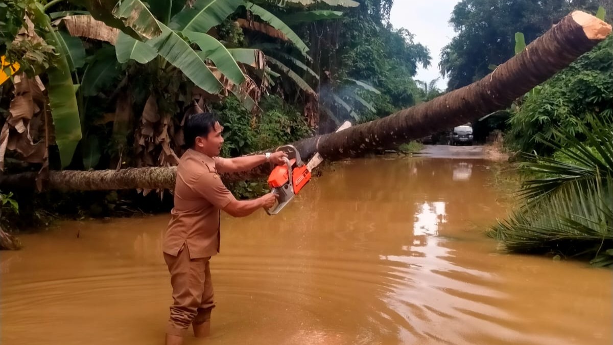 Desa Kaong Kecamatan Upau terdampak Banjir