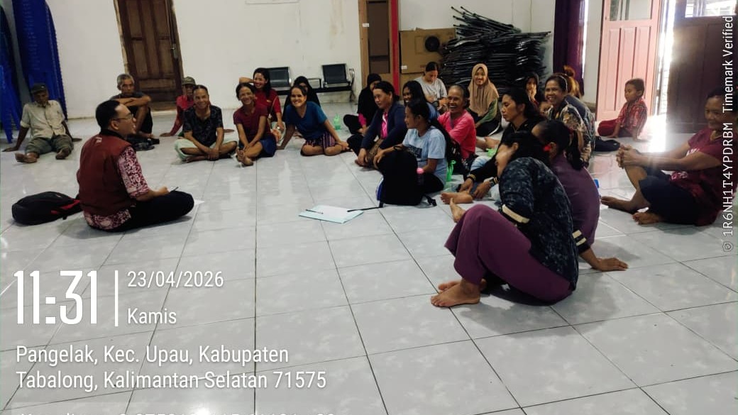 KUNJUNGAN DINAS SOSIAL DAN FASILITATOR KE DESA PANGELAK
