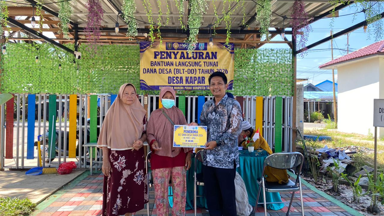 Penyaluran Bantuan Langsung Tunai Maret–April 2026 di RTH Smart Desa Kapar 15 KPM Terima Bantuan