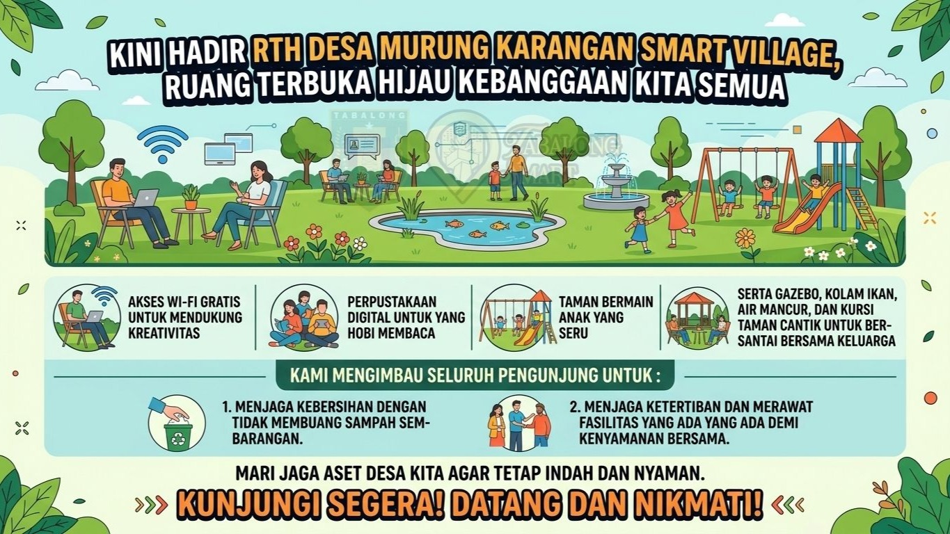 Wujudkan Smart Village, Desa Murung Karangan Hadirkan RTH Modern Berfasilitas Digital