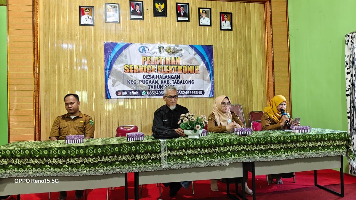 Dukung Program Bupati, Desa Halangan Gelar Pelatihan Service Elektronik