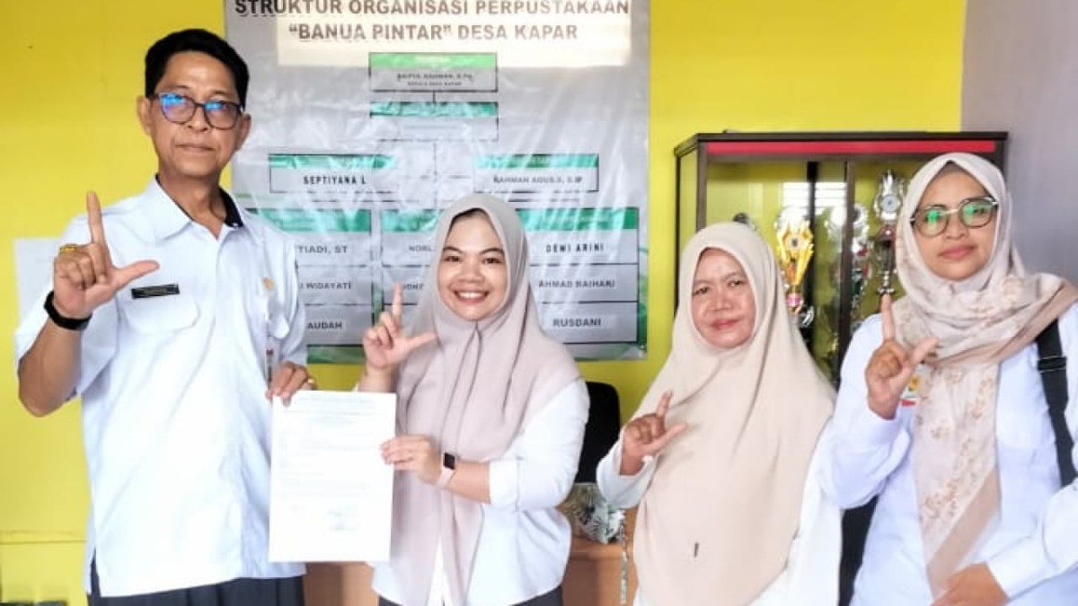 Perpustakaan Banua Pintar Desa Kapar Terima Bantuan Buku Program Silanglayan