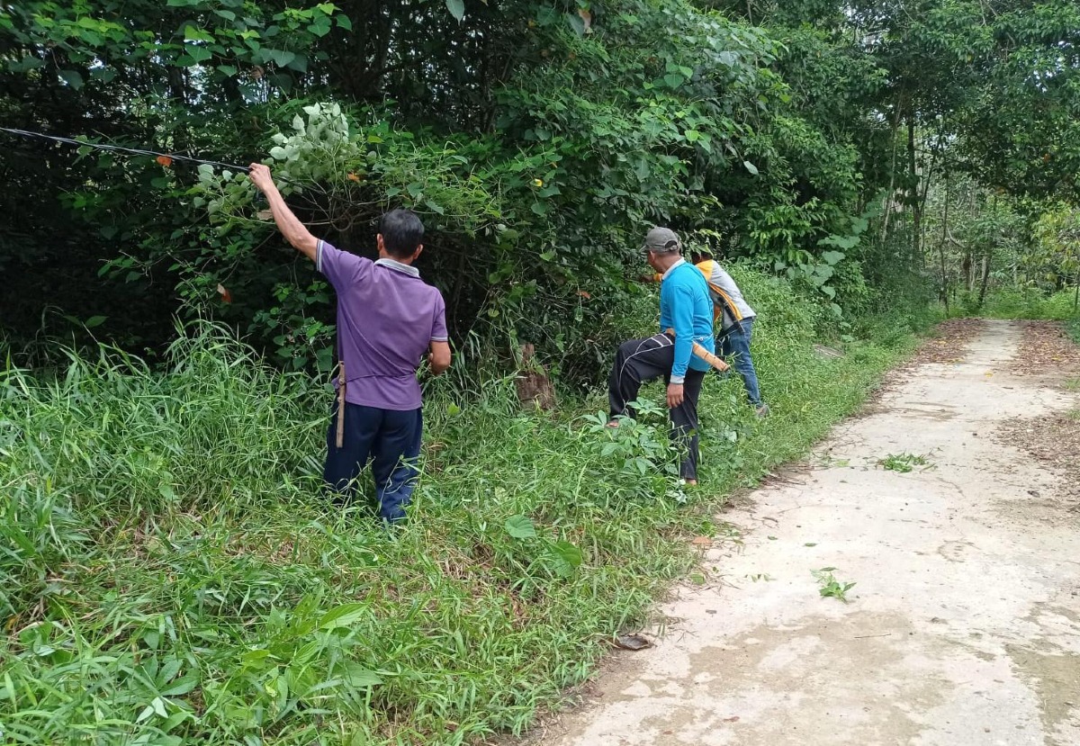 Gotong Royong Pembersihan Jalan Desa