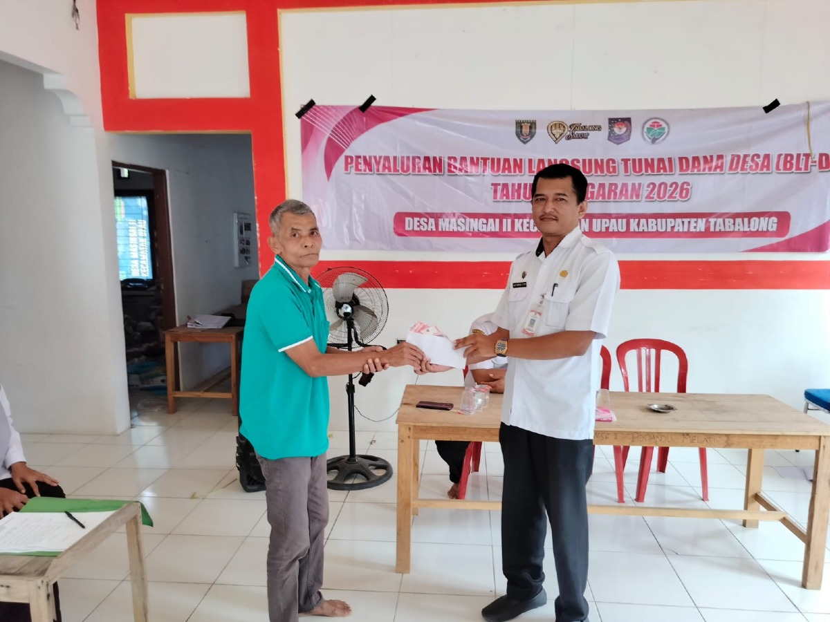 Kegiatan Penyerahan BLT Dana Desa Tahap II Tahun 2026 di Desa Masinggai II