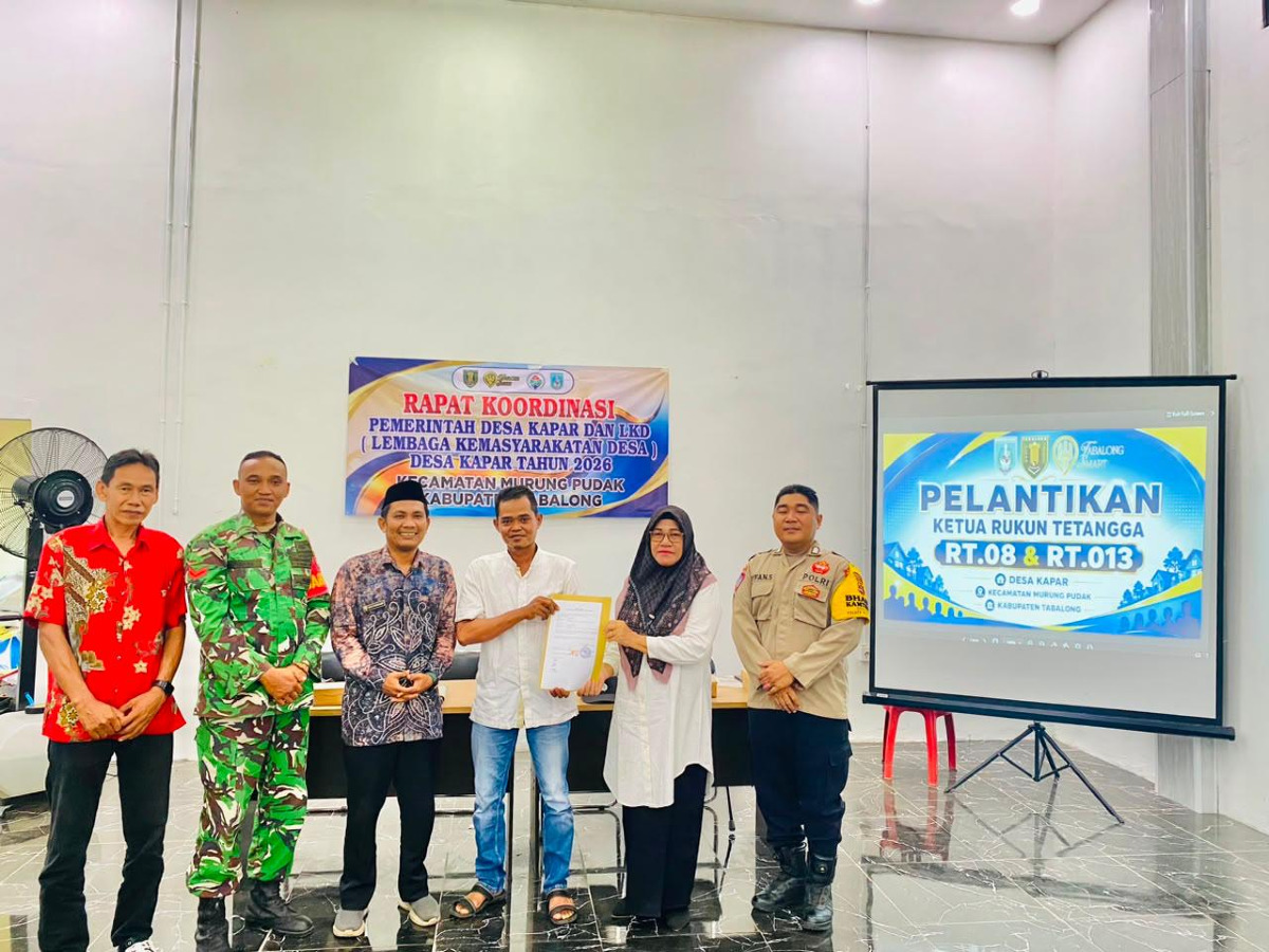 Kepala Desa Kapar Lantik Ketua RT 08 dan RT 013 baru, Resmi Emban Amanah Layani Masyarakat