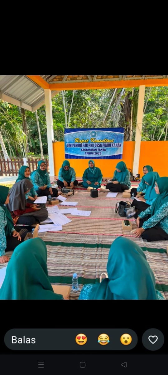 KEGIATAN  RAPAT KONSULTASI TIM PENGGERAK PKK DESA PUAIN KANAN