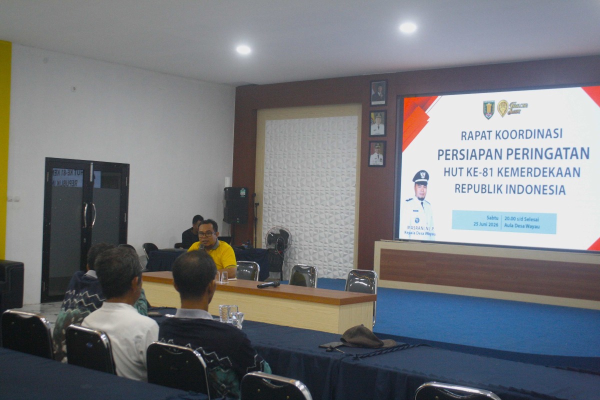 Rapat Koordinasi Matangkan Persiapan HUT ke-81 RI di Desa Wayau