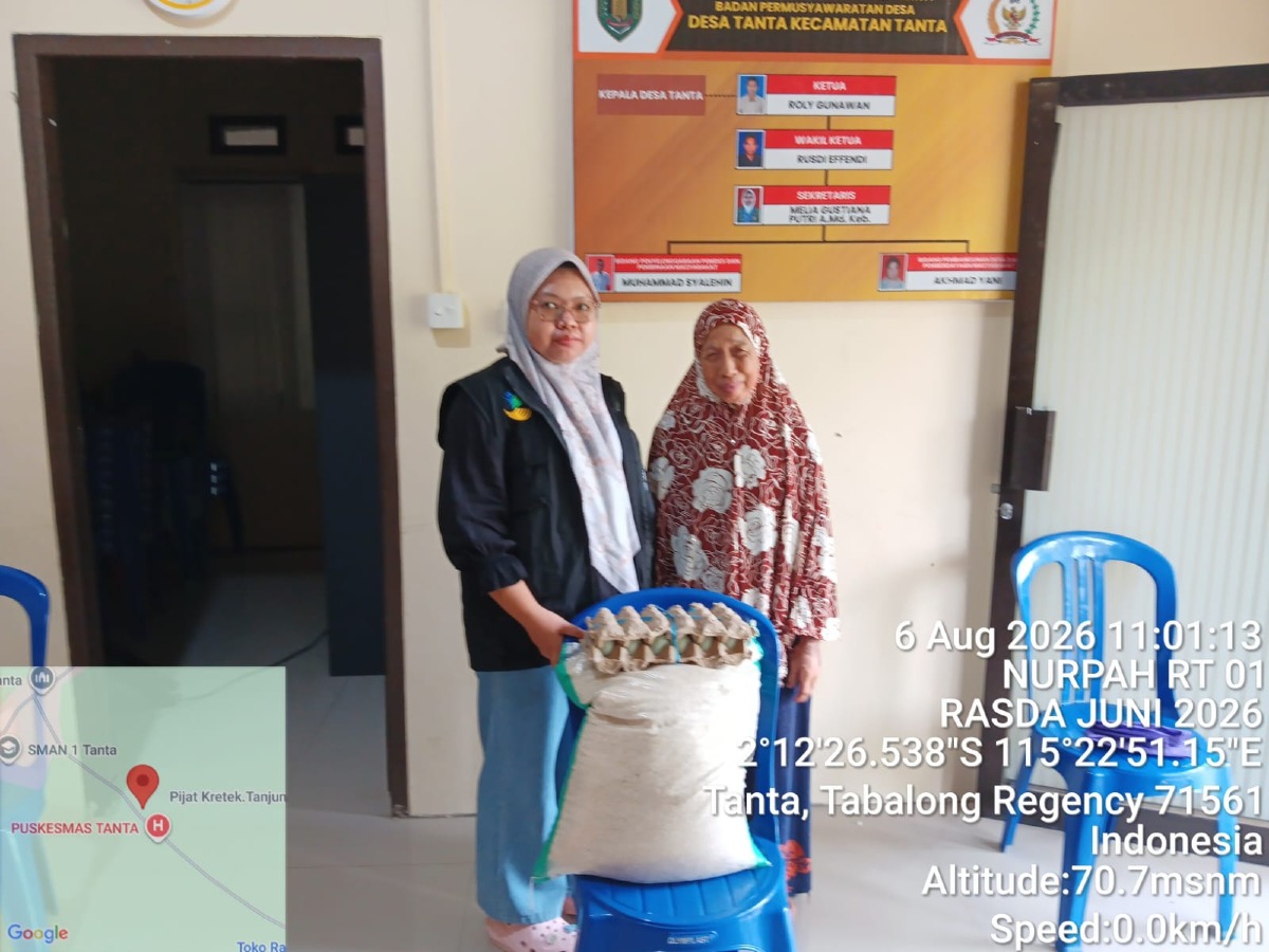 Pemerintah Desa Tanta Bantu Salurkan Bantuan Rasda Juni 2026 kepada 60 KPM