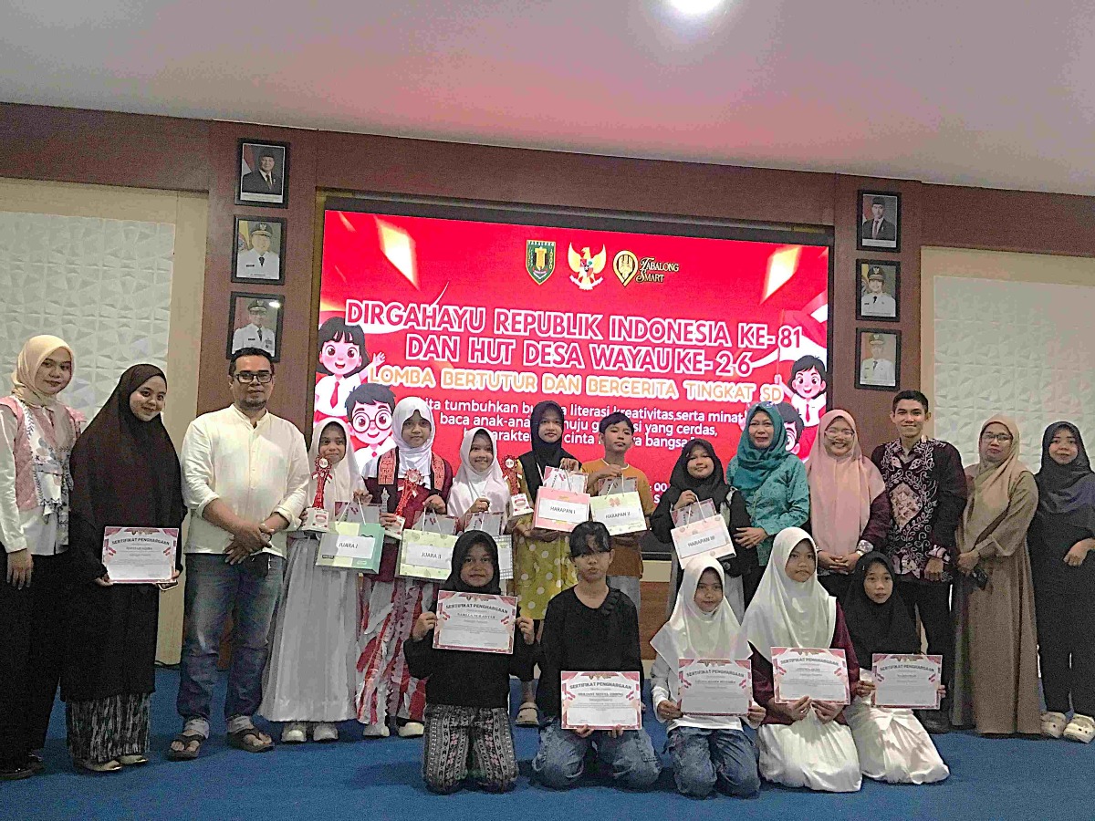 Lomba Bertutur dan Bercerita Tingkat SD Meriahkan HUT RI ke-81 dan HUT Desa Wayau ke-26