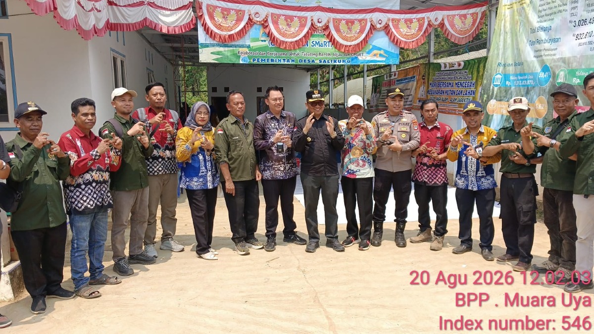 Pemerintah Desa Santuun Ikuti Kegiatan Bunga Desa Bupati Tabalong di Desa Salikung