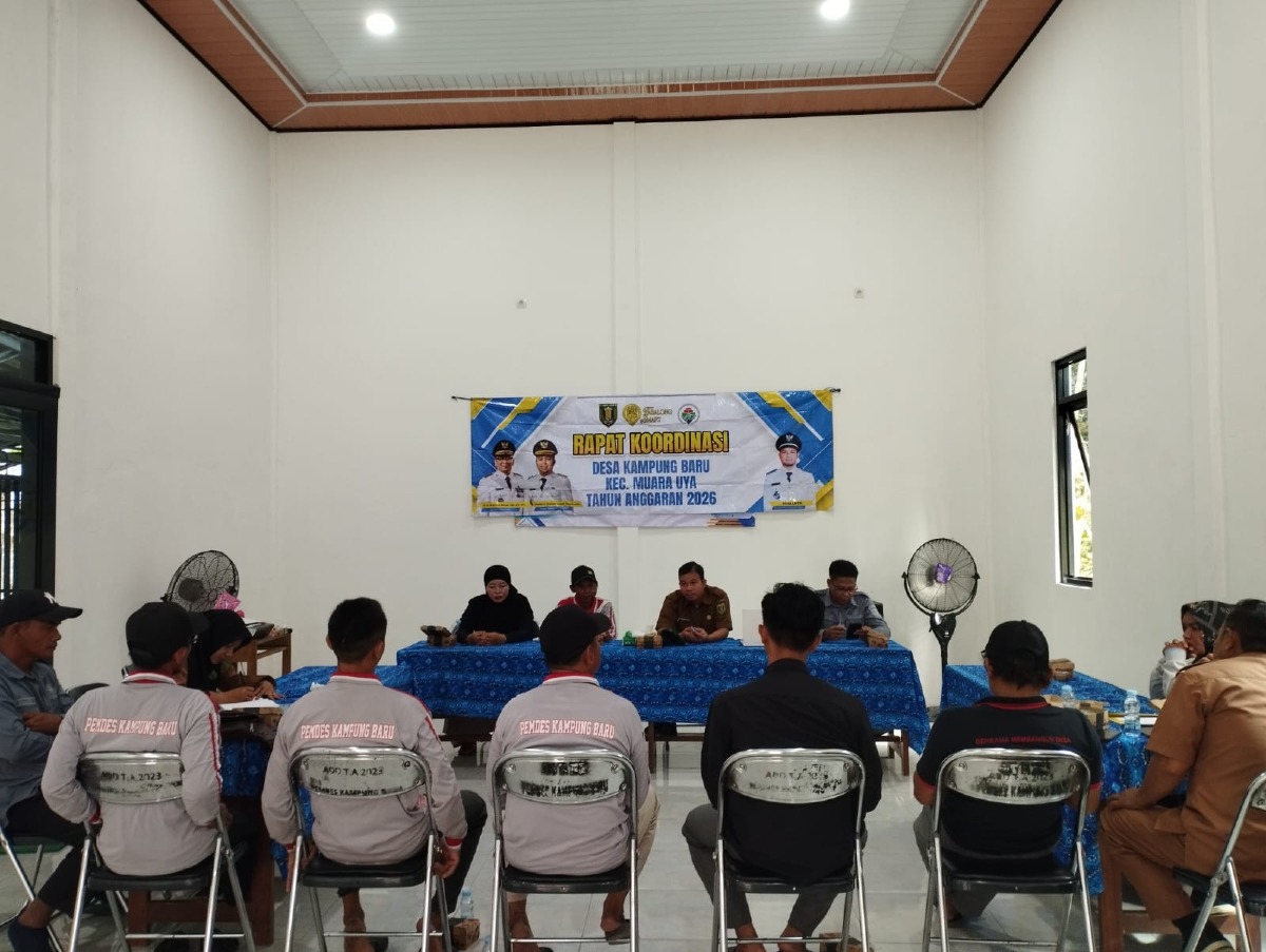 RAPAT KOORDINASI DESA KAMPUNG BARU KECAMATAN MUARA UYA TAHUN ANGGARAN 2026