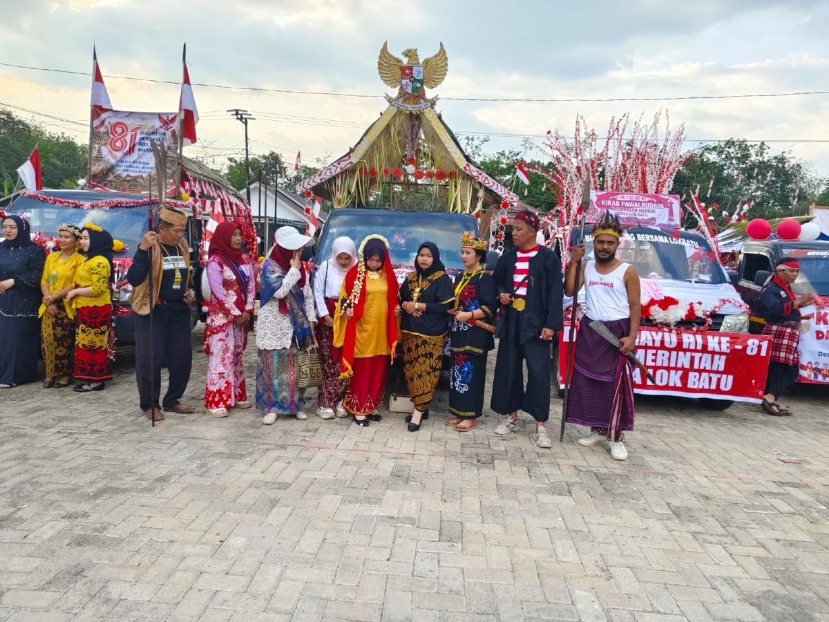 Kirab dan Pawai Budaya Kecamatan Haruai Meriah, Diikuti 13 Desa
