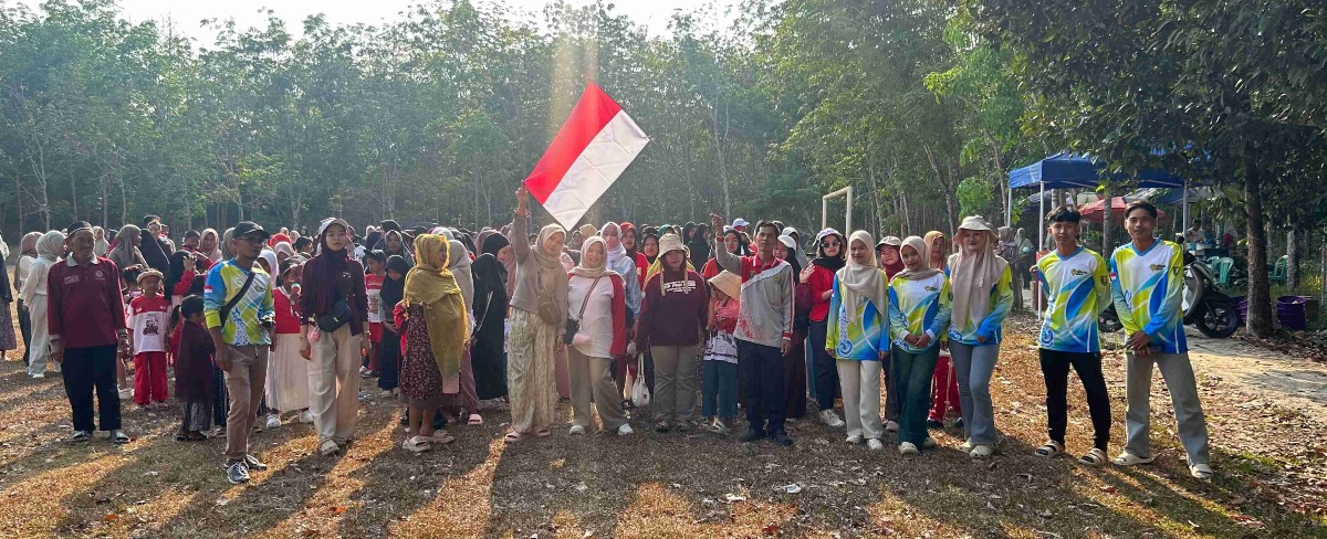 PELAKSANAAN KEGIATAN JALAN SANTAI PERINGATAN HUT RI KE-81 DESA KAMPUNG BARU