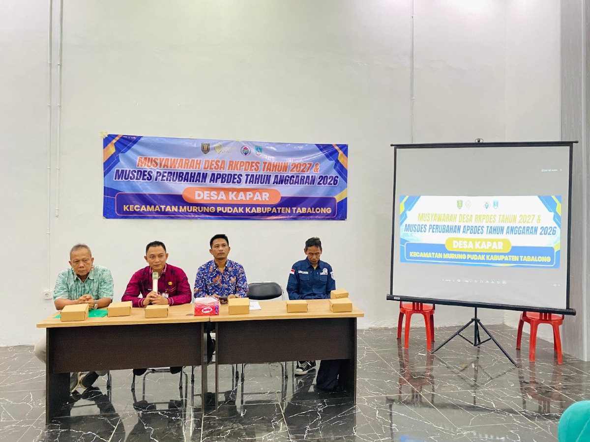 Desa Kapar Gelar Musdes APBDes Perubahan 2026 Sekaligus RKPDes Tahun 2027