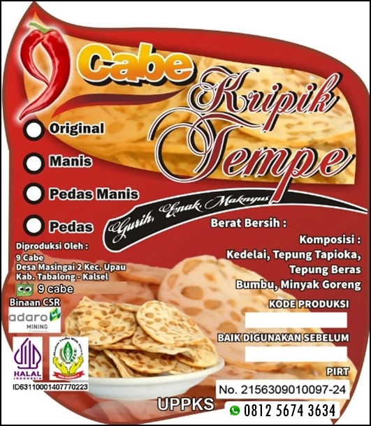 Keripik Tempe 9 Cabe