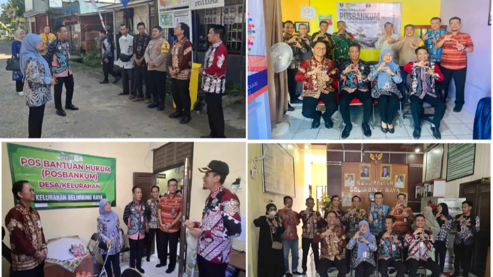 KUNJUNGAN KERJA KEMENTERIAN HUKUM WILAYAH PROVINSI KALSEL DI TANJUNG DIDAERAH KELURAHAN BELIMBING RAYA