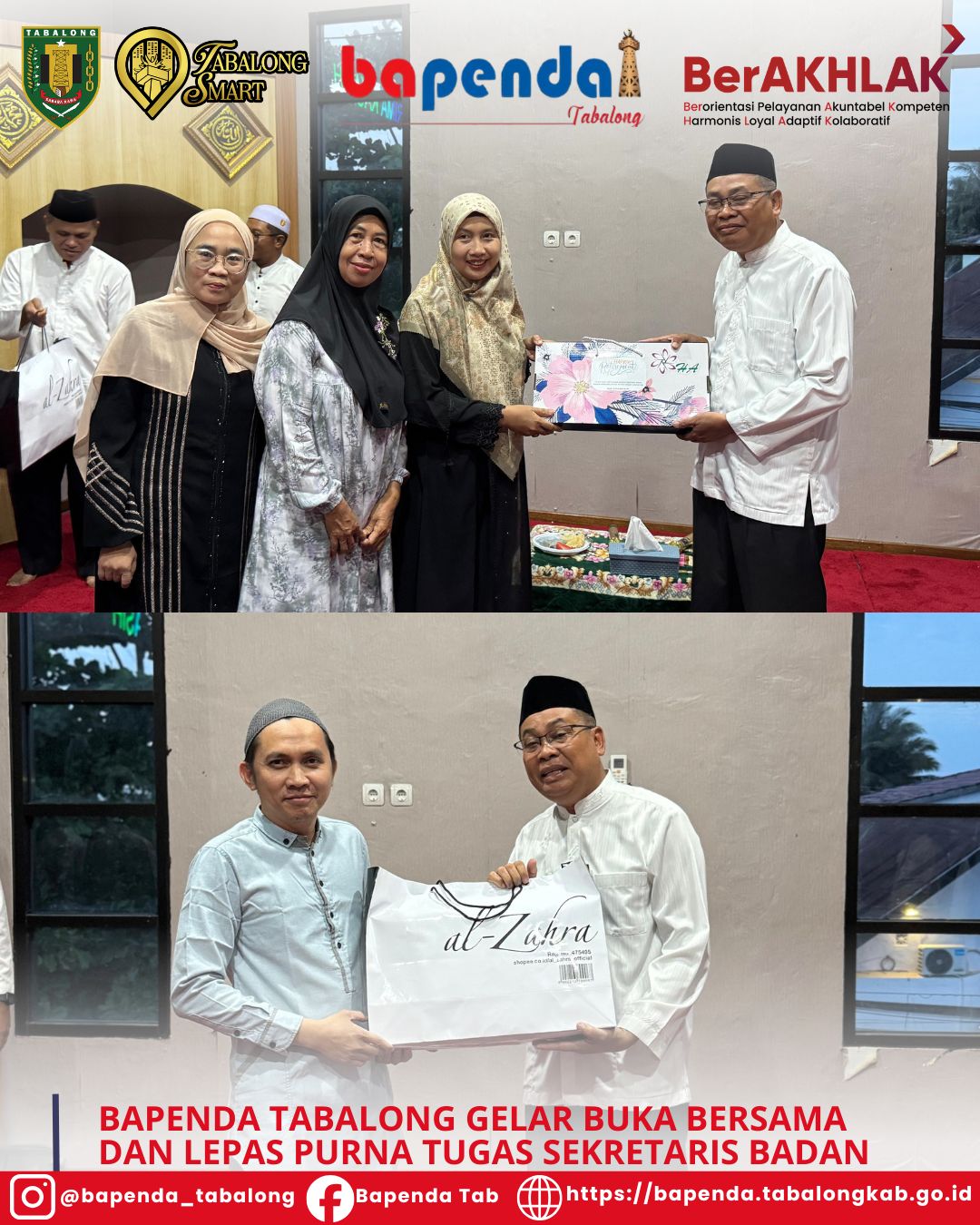 Bapenda Tabalong Gelar Buka Bersama dan Lepas Purna Tugas Sekretaris Badan