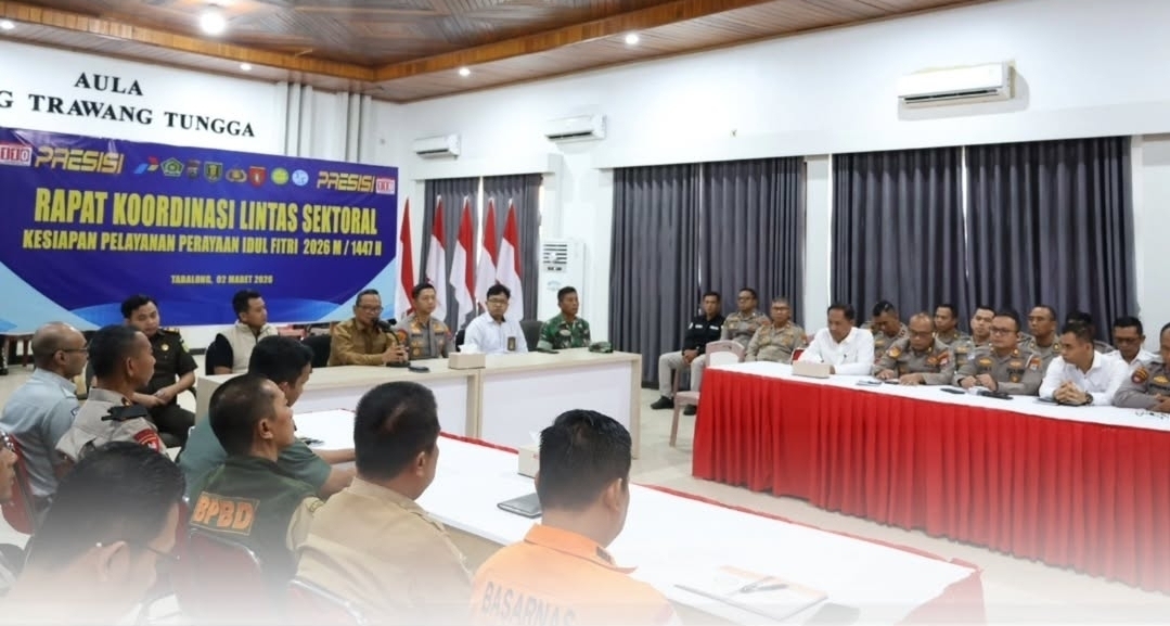 Rakor Lintas Sektor, Bupati Tabalong Apresiasi Kesiapan Pengamanan Jelang Idul Fitri 1447 H