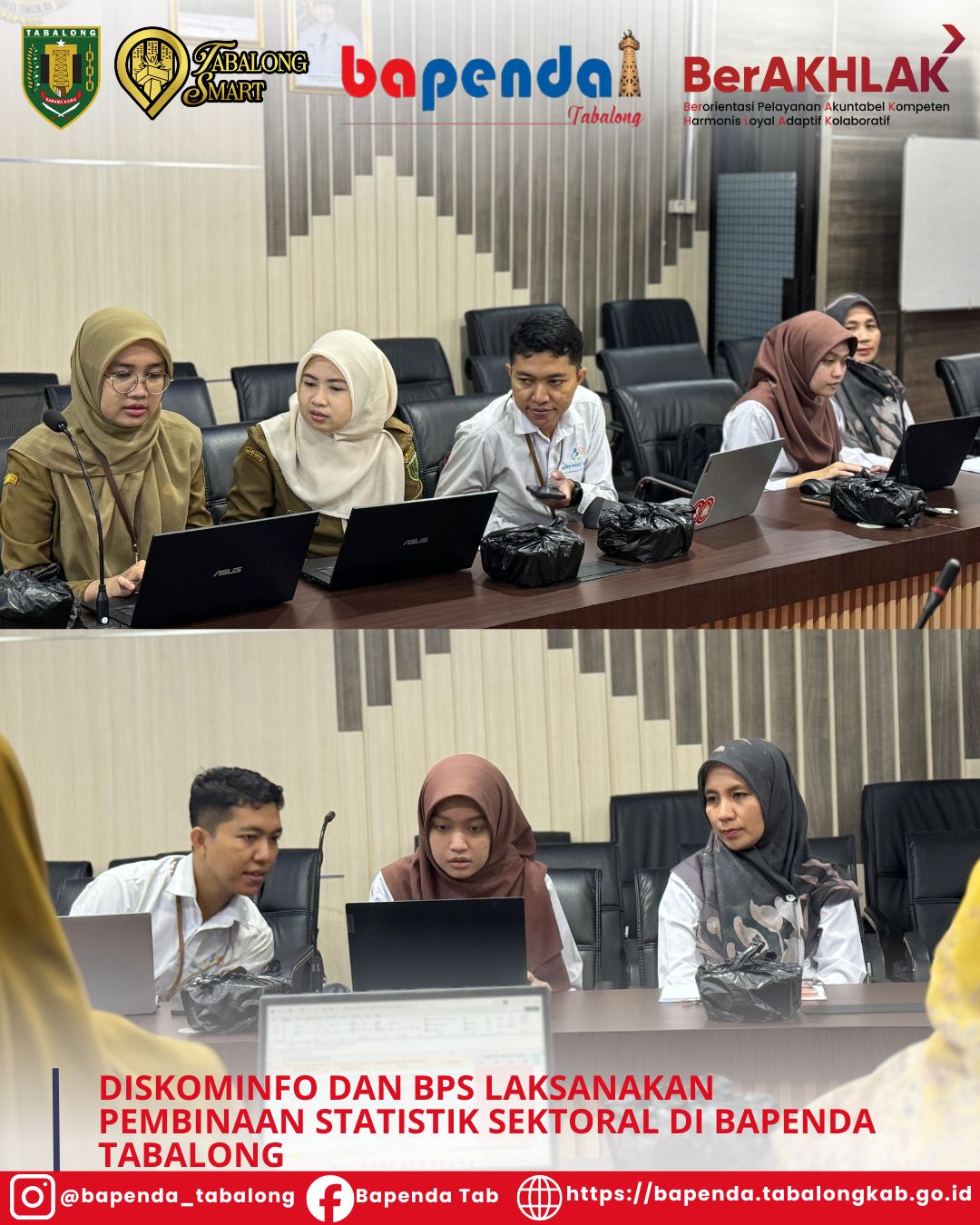 DISKOMINFO DAN BPS LAKSANAKAN PEMBINAAN STATISTIK SEKTORAL DI BAPENDA TABALONG