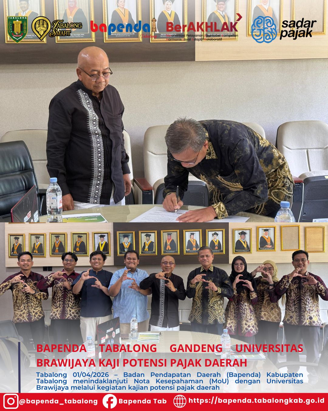 Bapenda Tabalong Gandeng Universitas Brawijaya Kaji Potensi Pajak Daerah
