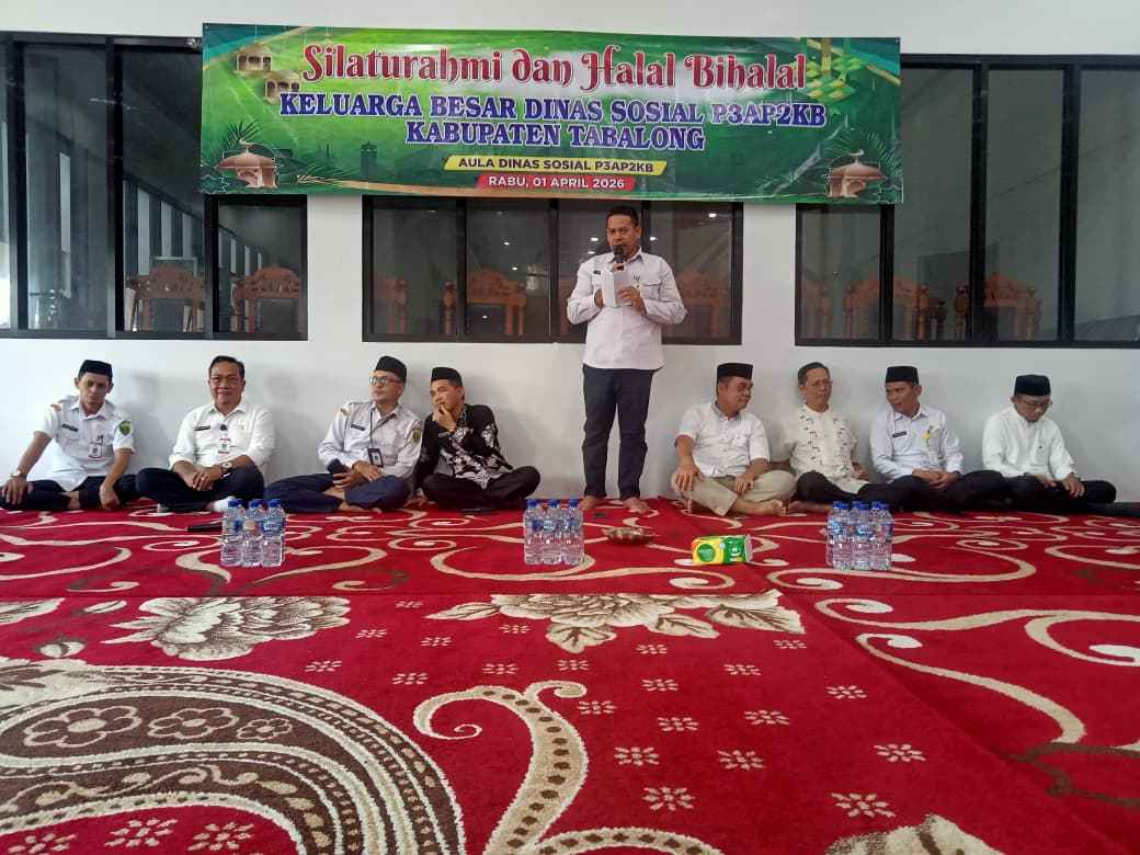 Pererat Silaturahmi, 300 Lebih Pegawai Dinsos P3AP2KB  Kabupaten Tabalong Gelar Halal Bihalal di Aula Kantor