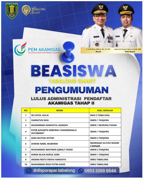 PENGUMUMAN BEASISWA