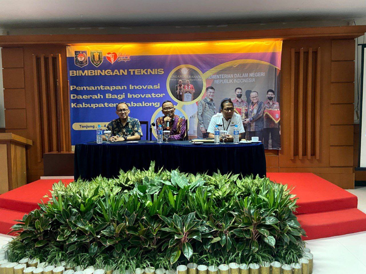 Guna mengembangkan wawasan, meningkatkan kualitas SDM untuk pembangunan Bappedalitbang Kabupaten Tabalong menyelenggarakan Bimbingan Teknis Pemantapan Inovasi Daerah