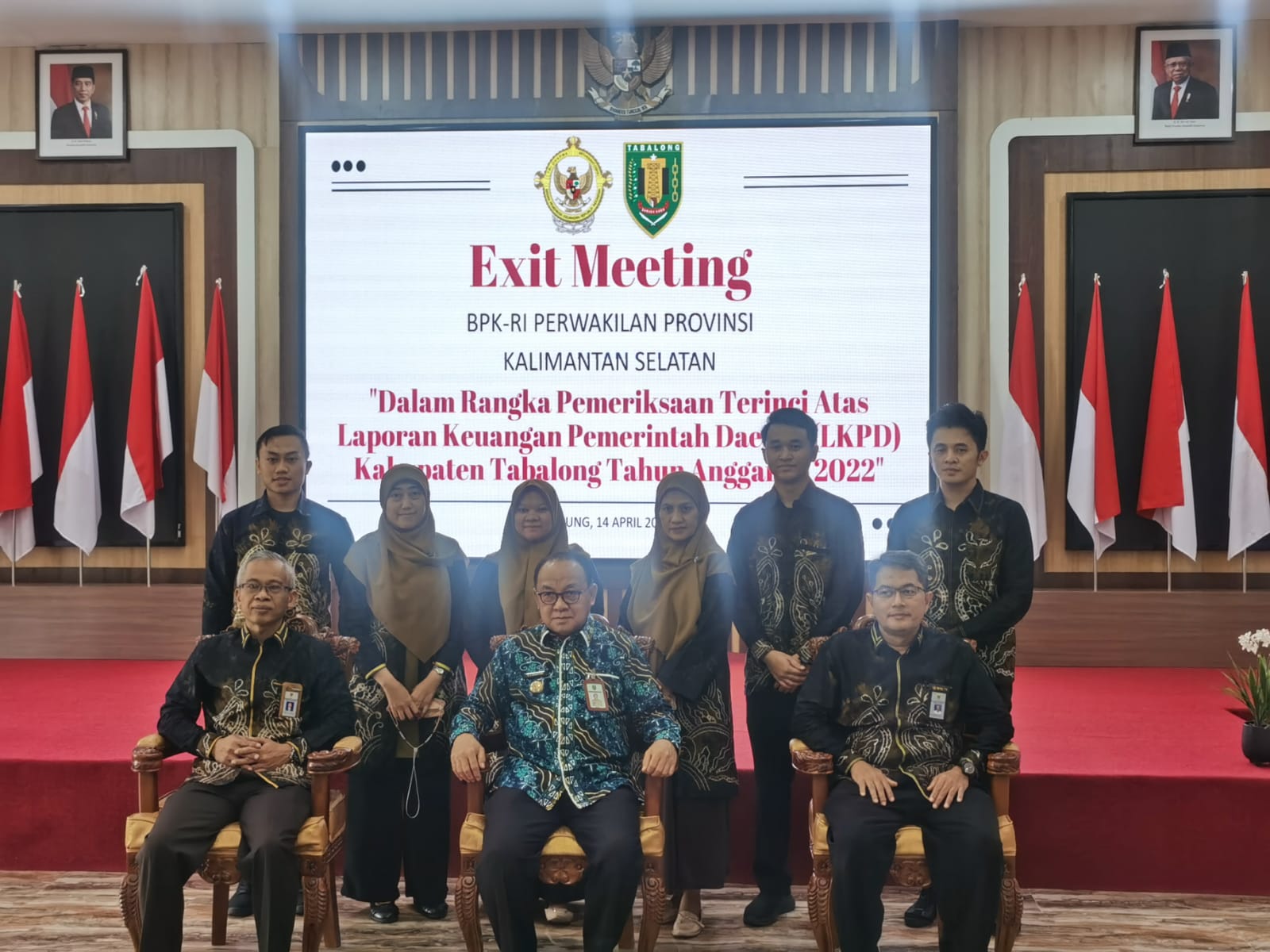 Kegiatan Exit Meeting BPK dalam rangka Pemeriksaan Terinci atas LKPD Kabupaten Tabalong TA 2022