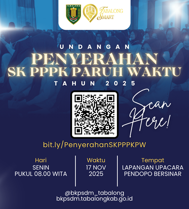 Undangan Penyerahan SK PPPK Paruh Waktu di Lingkungan Pemerintah Kabupaten Tabalong