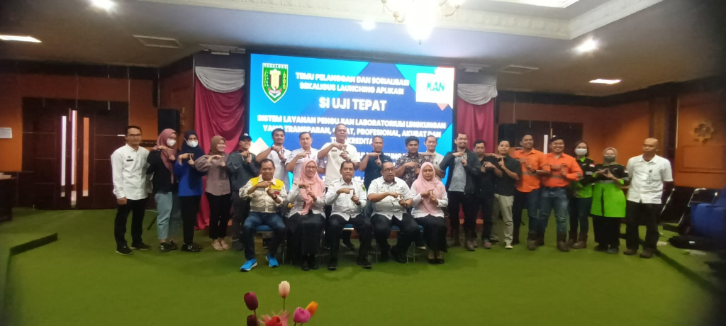 Temu Pelanggan UPTD. Laboratorium  Lingkungan dan Sosialisasi Serta Launching Aplikasi Si UJI TEPAT.