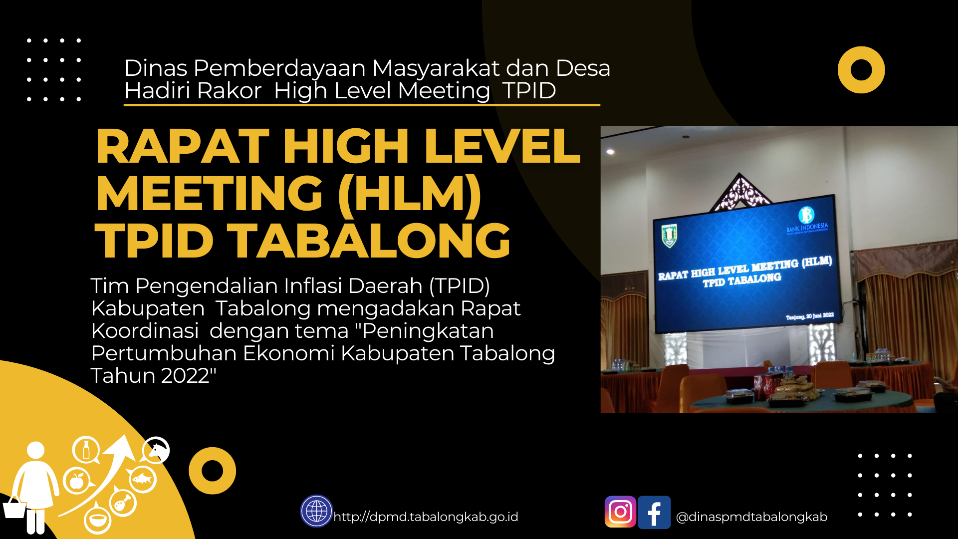 Dinas PMD Hadiri Rakor  High Level Meeting  TPID