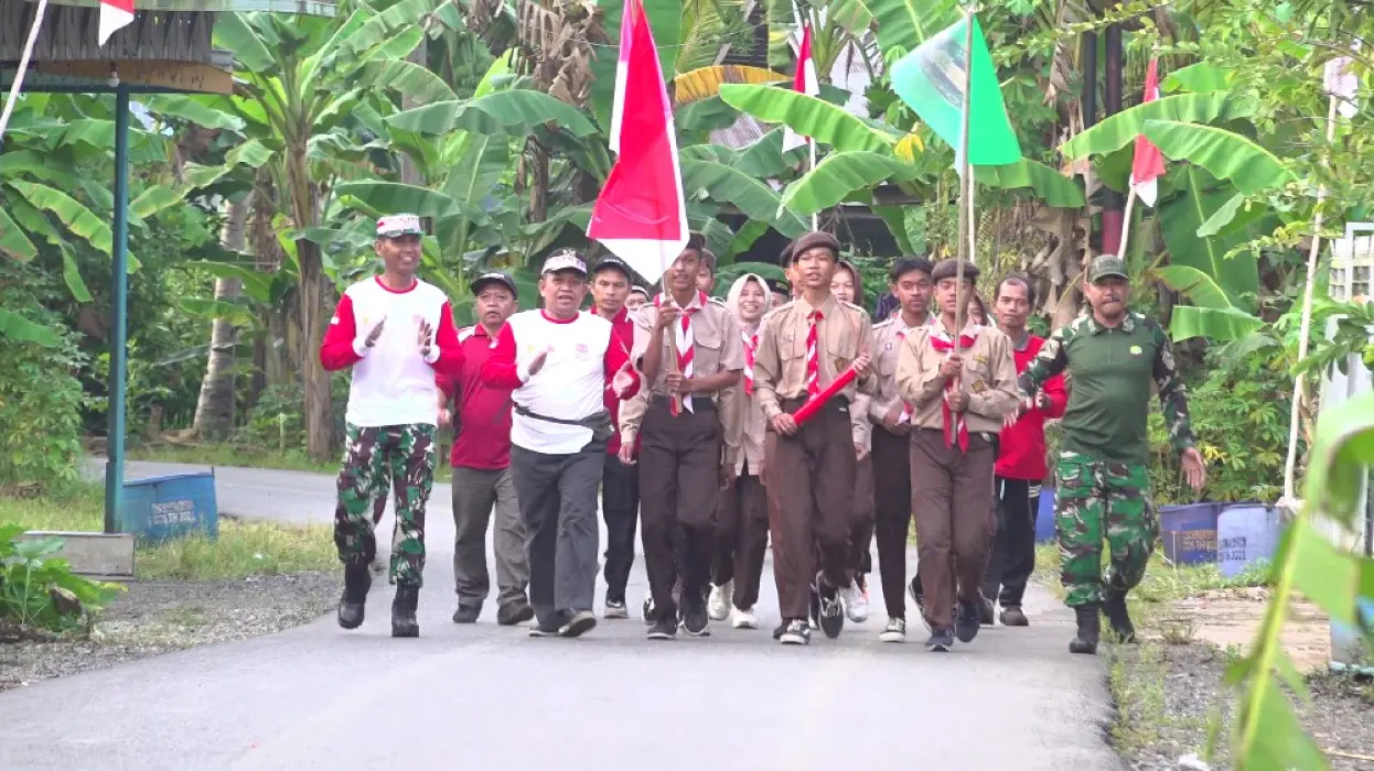 Ratusan Warga Ikuti Napak Tilas Banua Lawas, Tumbuhkan Nasionalisme Jelang HUT RI ke-80