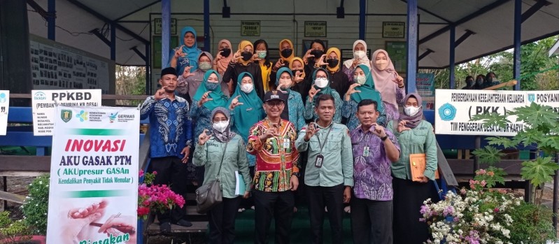 Penilaian Lomba Posbindu tingkat Provinsi Kalimantan Selatan bertempat di Desa Catur Karya Kecamatan Haruai