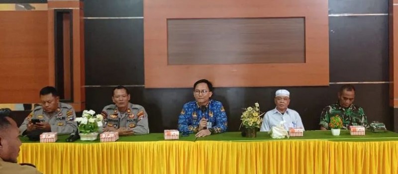 Acara pisah sambut pejabat lama dan baru Kapolsek Haruai