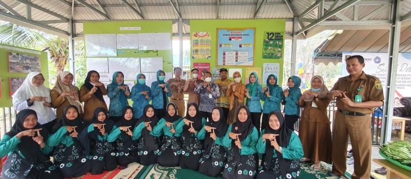 Penilaian Lomba Perilaku Hidup Bersih dan Sehat (PHBS) tingkat Provinsi Kalimantan Selatan bertempat di Desa Bongkang Kecamatan Haruai