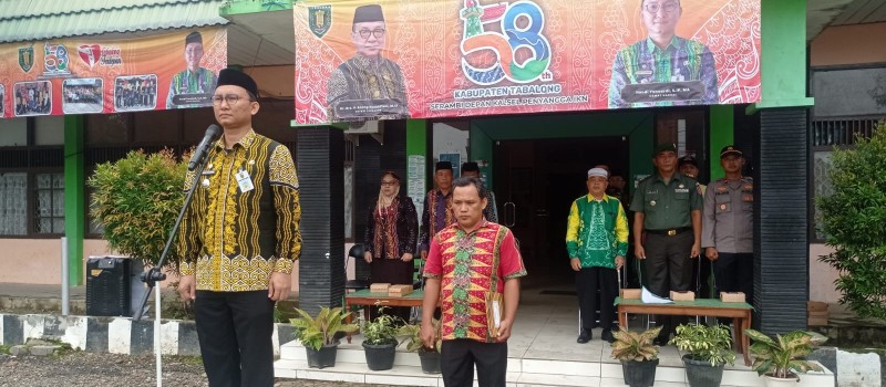 Upacara Peringatan Hari Jadi Kabupaten Tabalong Ke-58 di Kecamatan Haruai