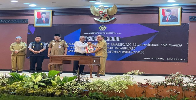 Bupati Tabalong Sampaikan LKPD Unaudited Ta 2023 Kepada BPK Perwakilan Kalsel