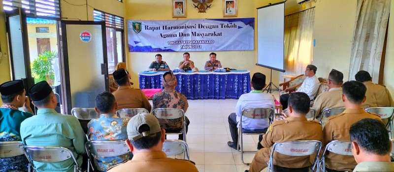 Rapat Harmonisasi Dengan Tokoh Agama dan Masyarakat tingkat Kec.Jaro