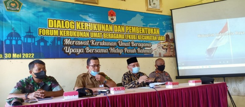 Dialog Kerukunan dan Pembentukan Forum Kerukunan Umat Beragama (FKUB) Kecamatan Jaro