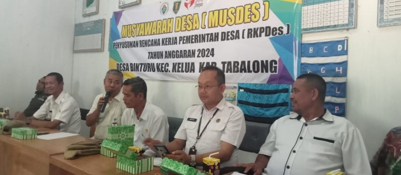 Musyawarah Desa Penyusunan Rencana Kerja Pemerintah Desa Tahun Anggaran 2024 (Desa Binturu)