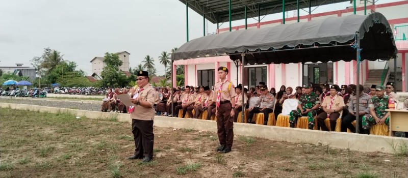 Upacara Hari Pramuka Ke 63 Tingkat Kecamatan Kelua