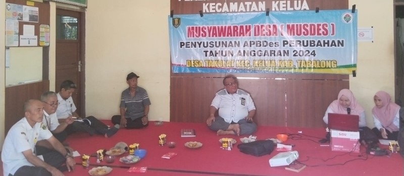 Penyusunan APBDes Perubahan Tahun Anggaran 2024 Desa Takulat